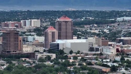 Aerial View of Albuquerque, New Mexico Cityscape