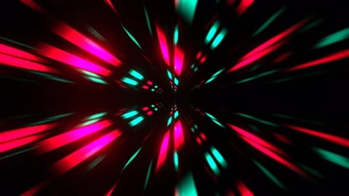 Pink And Turquoise Infinity Neon Abstract Tunnel Background Vj Loop I 4K