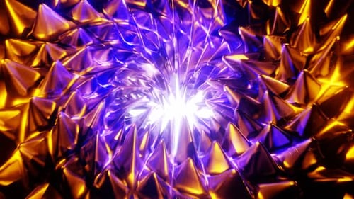 Orange And Blue Predatory Fruit Background Loop Animation In 4K