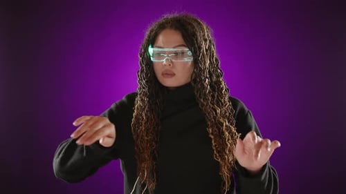 Augmented Reality Interface with Futuristic Glasses