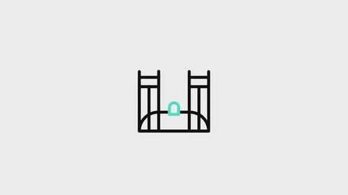 Animated Bell To Cross Religious Symbol Line Art