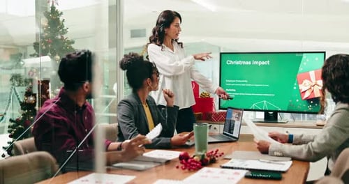 Business Presentation About Christmas Holiday Impacts in Office