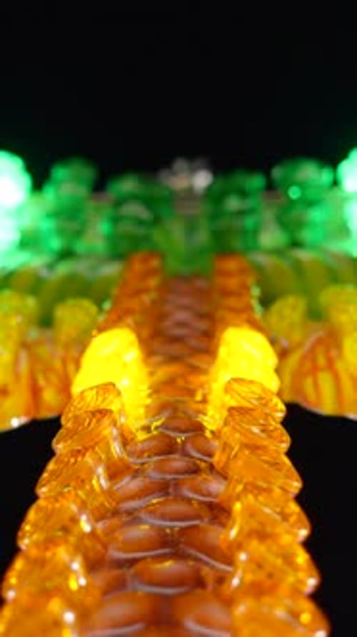 Abstract Lighting Pattern Glowing in Dark