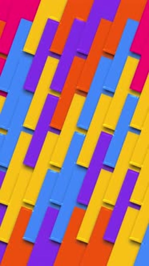 Vertical Video - Colorful Shiny Shapes Pattern Motion Background