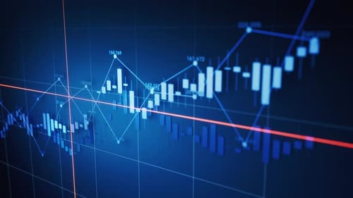 Dynamic Financial Data Chart with Abstract Grid
