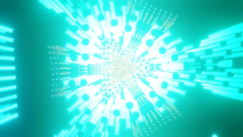 Fundo psicodélico vívido de VJ com um toque futurista