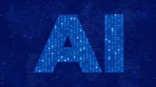 Concept d'intelligence artificielle, d'apprentissage automatique et d'informatique avec fond de circuit