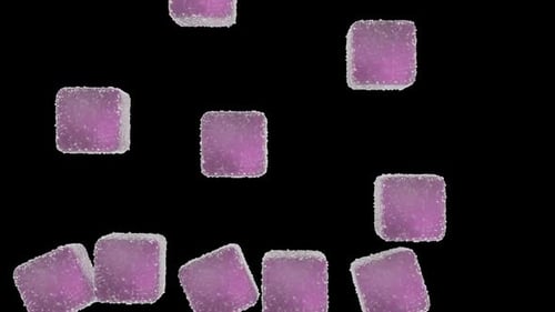 Falling Sugary Cubes Abstract Loop Motion Background