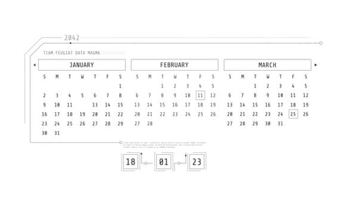 Animation of the Calendar in HUD Style