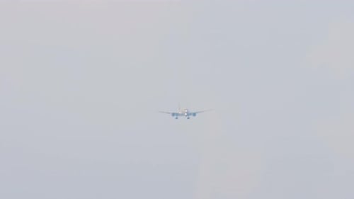 Footage of Aircraft Approaching Landing