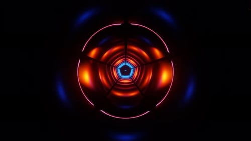 Pulsating Multicolor Neon in a Dynamic and Hypnotic VJ Loop Display