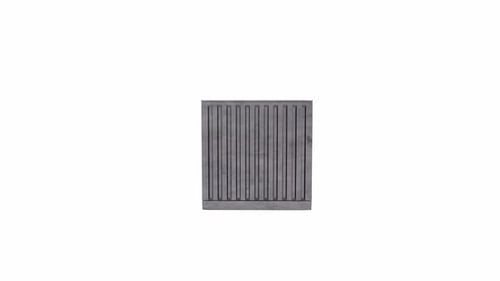 Gray Shipping Container on White Background