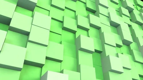Cube Mosaic Background Green