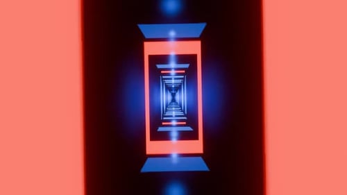 Vj loop, geometric transparent background, blue quads shapes. endless loop