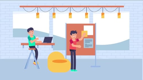 Happy Working Office Workers