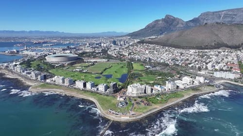 Cape Town Skyline At Cape Town In Western Cape South Africa.