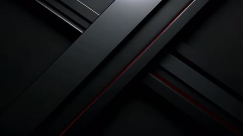 Sleek Dark Geometric Background Animation with Red Accents
