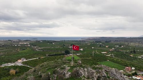 Die türkische Flagge weht