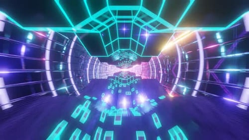 Rotating Sci Fi Tunnel