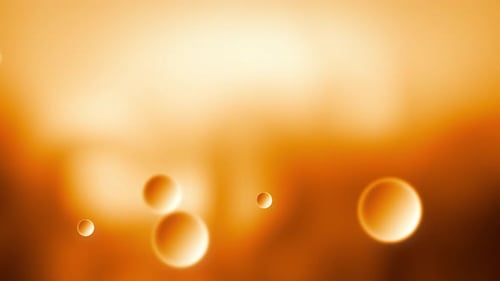 Abstract golden bubbles background