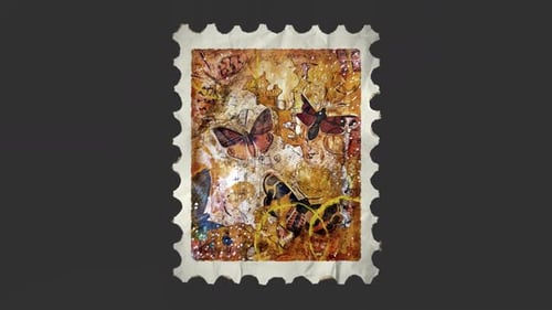 Briefmarke „Butterfly Ephemera“, zum Aufrollen