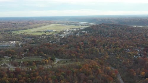 Aerial view of Ault Park Avenue, United States.