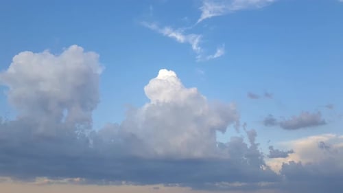 Beautiful epic cloudscape time lapse of summer thunderstorm clouds forming in 4k. Perfect as overlay