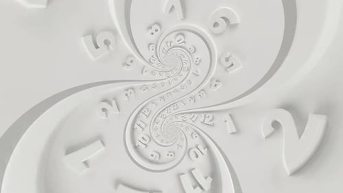 Abstrakte Zeitwirbelanimation, Endlose Spiraluhrschleife V6