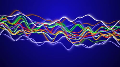 Dynamic Colorful Abstract Sound Wave Visualizer Background