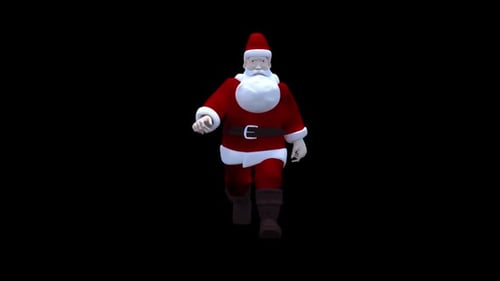 Christmas Santa Claus Character Walking Animation
