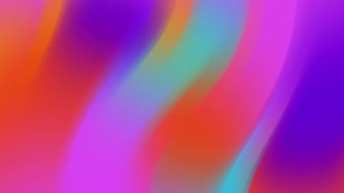 HD 3D Animation. Abstract colorful animation horizontal neon gradient wavy motion smooth background