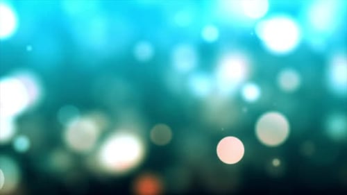 Elegant Blue Bokeh Light Particles Background
