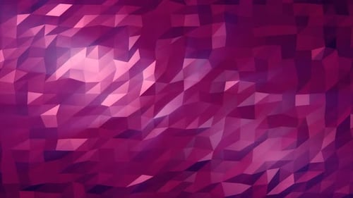 Fond triangulaire low poly transparent en boucle violette abstraite, vidéo 4k, 60 images par seconde