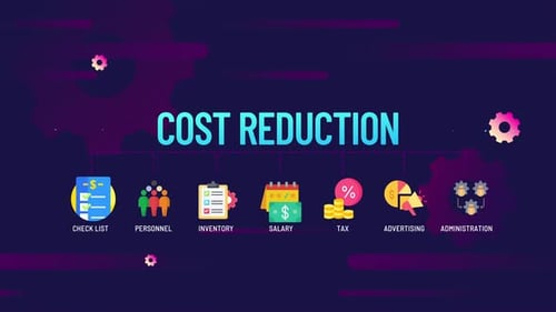 Infográfico de redução de custos