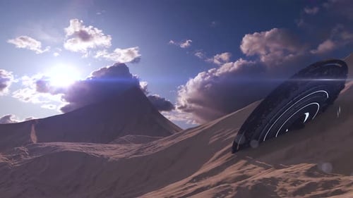 Alien Wreck in Desert