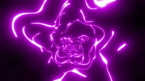 Dynamic glowing orange geometric pattern on dark background