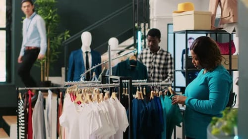 Store Manager Helping Stylish Customer