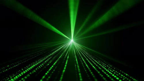 Green Laser Beam Looped Background