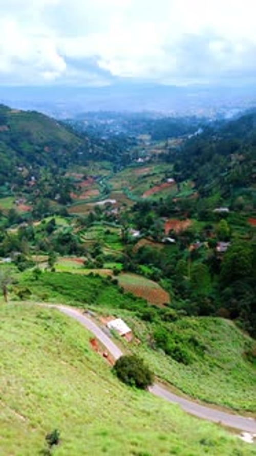 Amazing village situated in the green mountains.