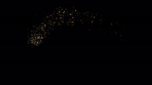 Gold Luxury Sparkling Glitter Star Dust Trail Particles