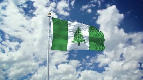 Norfolk Island Realistic Waving 4k