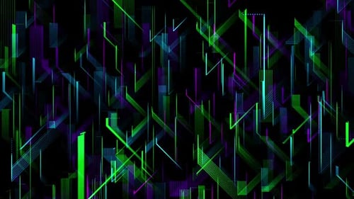 Dynamic Futuristic Neon Circuit Lines Background Loop