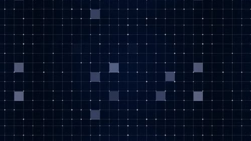 Perspective Grid Wireframe Landscape Digital Technology Background Digital Data Square Blue Pattern