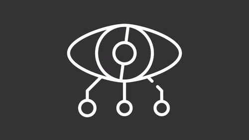 Ai surveillance white line animation
