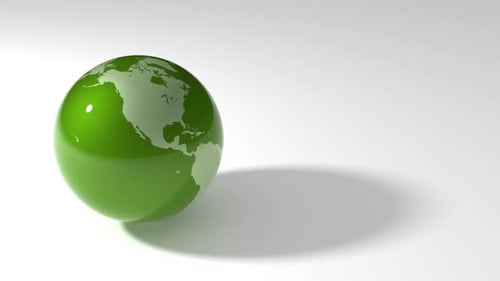Green Earth Marble Spinning
