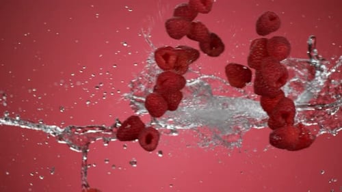 Raspberries and Water Coliding in . with Phantom Flex