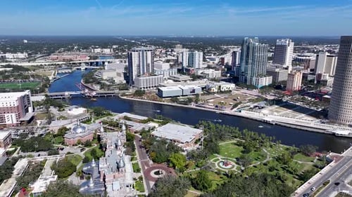Tampa Skyline At Tampa In Florida United States.