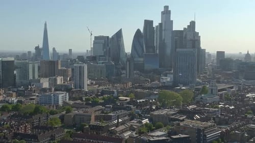 Panoramic Aerial View of the City of London Center