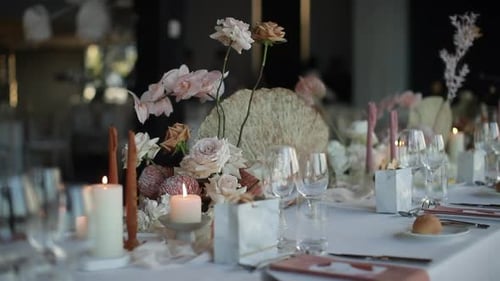 Elegant Table at a Wedding Celebration