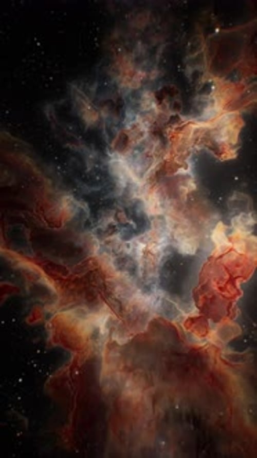 Abstract Cosmic Nebula Flowing Motion Background